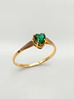 Anillo Chatón Corazón de Esmeralda Oro 18k - Miniatura 4