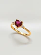 Anillo Princesa Corazón de Rubí y Circones Oro 18k - Miniatura 2
