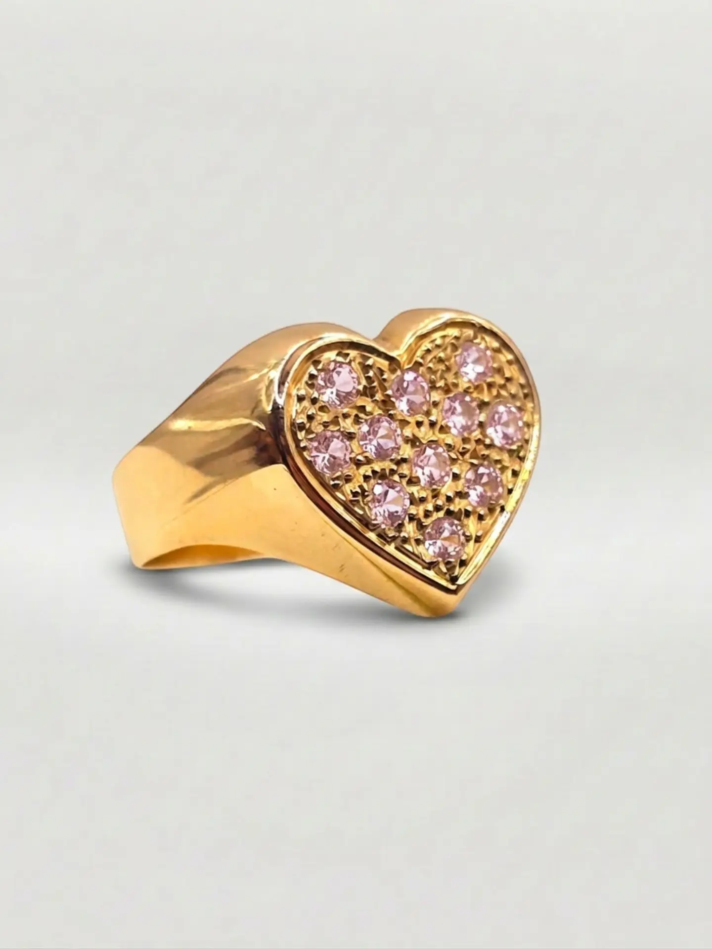 Anillo Corazón de Gala Rosa de Francia Oro 18k 2