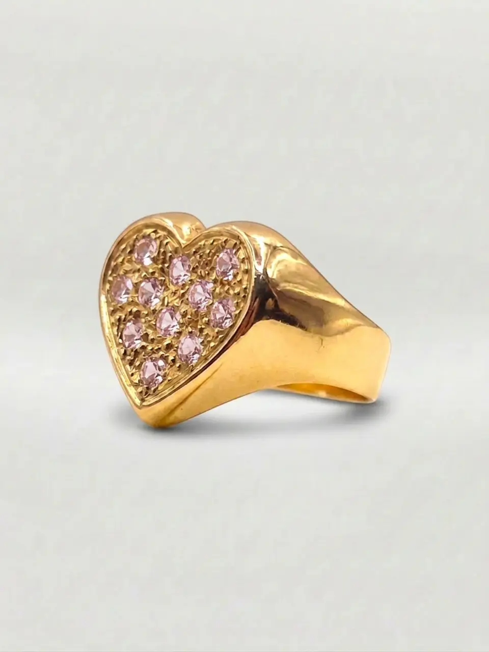 Anillo Corazón de Gala Rosa de Francia Oro 18k 3