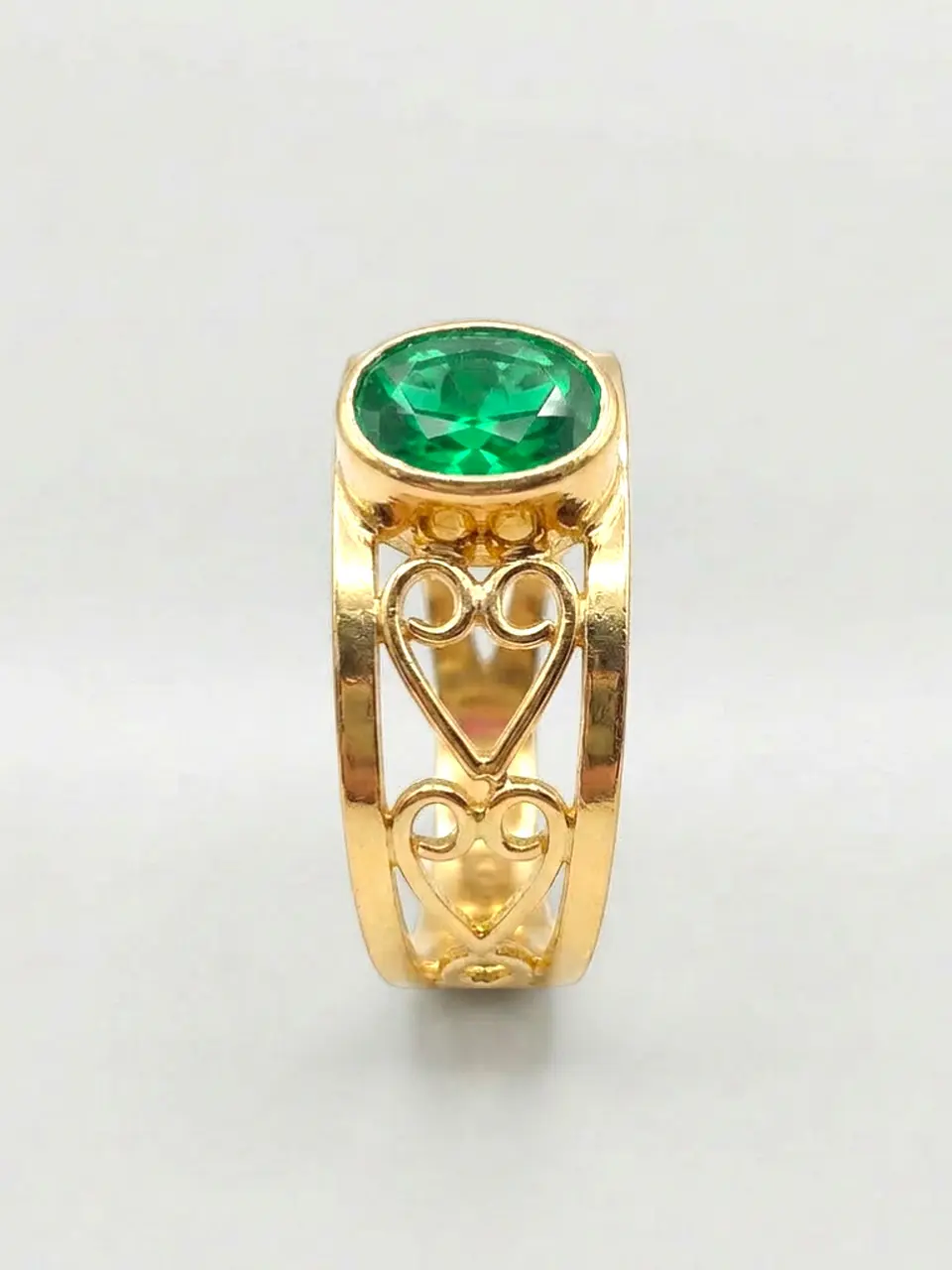 Anillo Olimpo Jardín de Esmeralda Oro 18k 5