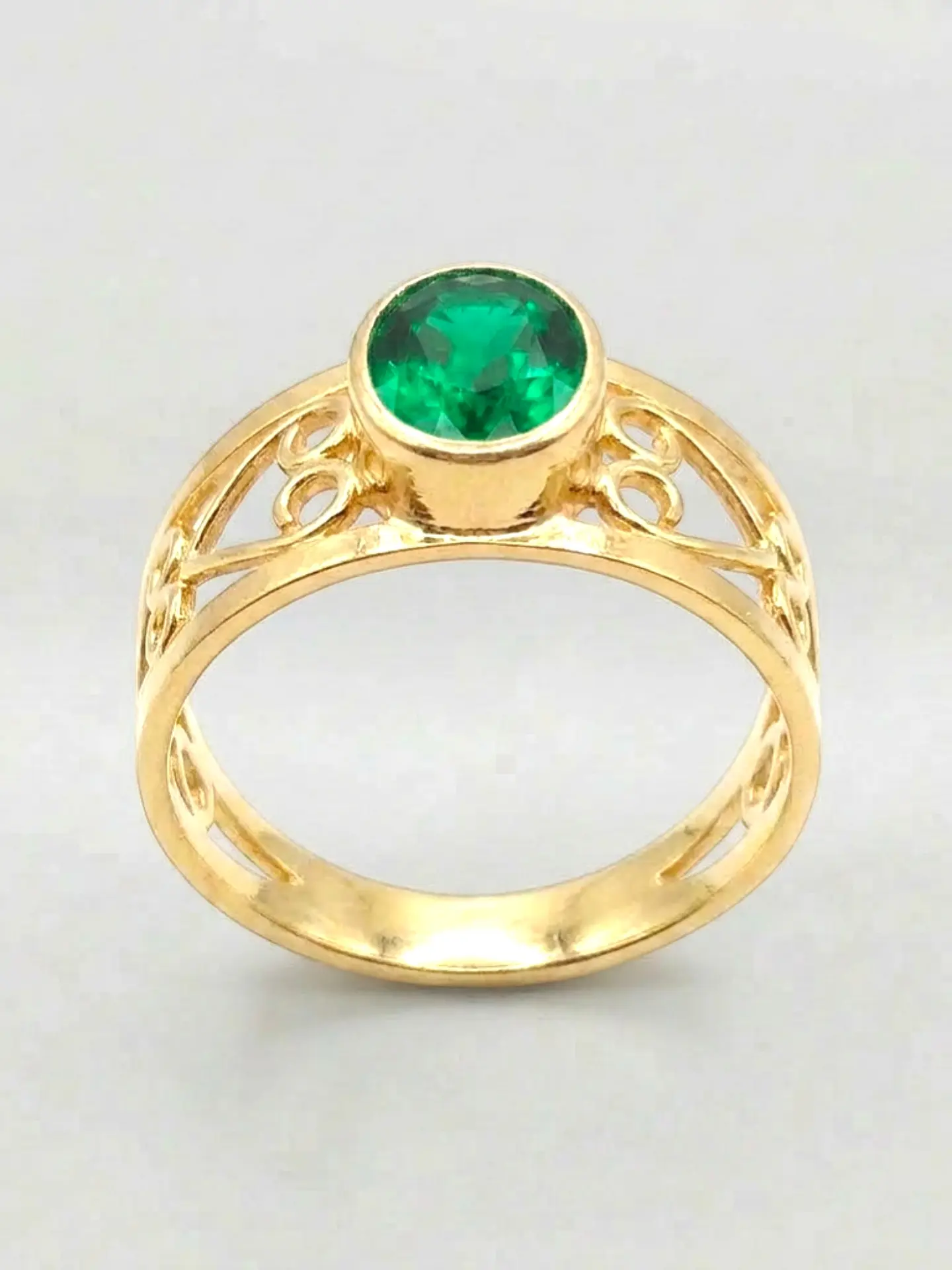 Anillo Olimpo Jardín de Esmeralda Oro 18k 2