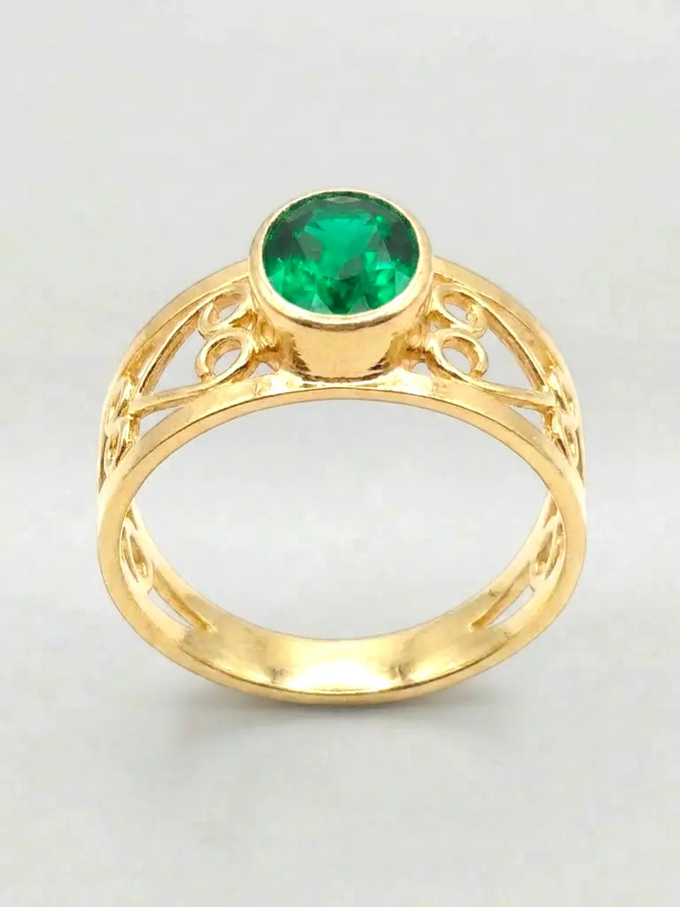 Anillo Olimpo Jardín de Esmeralda Oro 18k 2