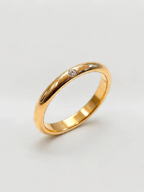 Argollas Estilo Inglés 3 mm Oro 18k