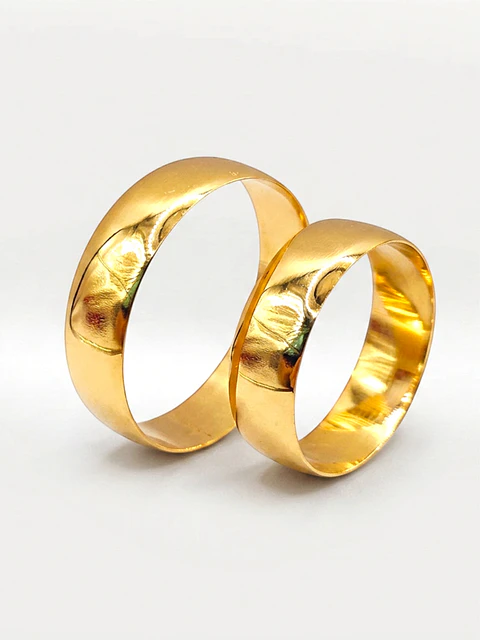Argollas Tradición Media Caña 6 mm Oro 18k