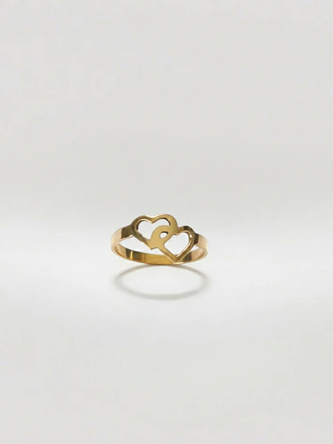 Anillo Unión de Corazones Delicados Oro 18k