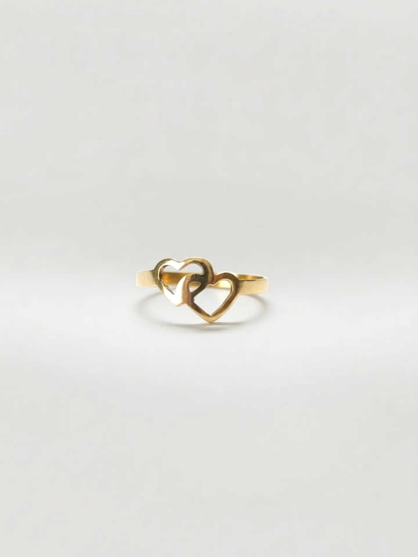Anillo Unión de Corazones Delicados Oro 18k 2