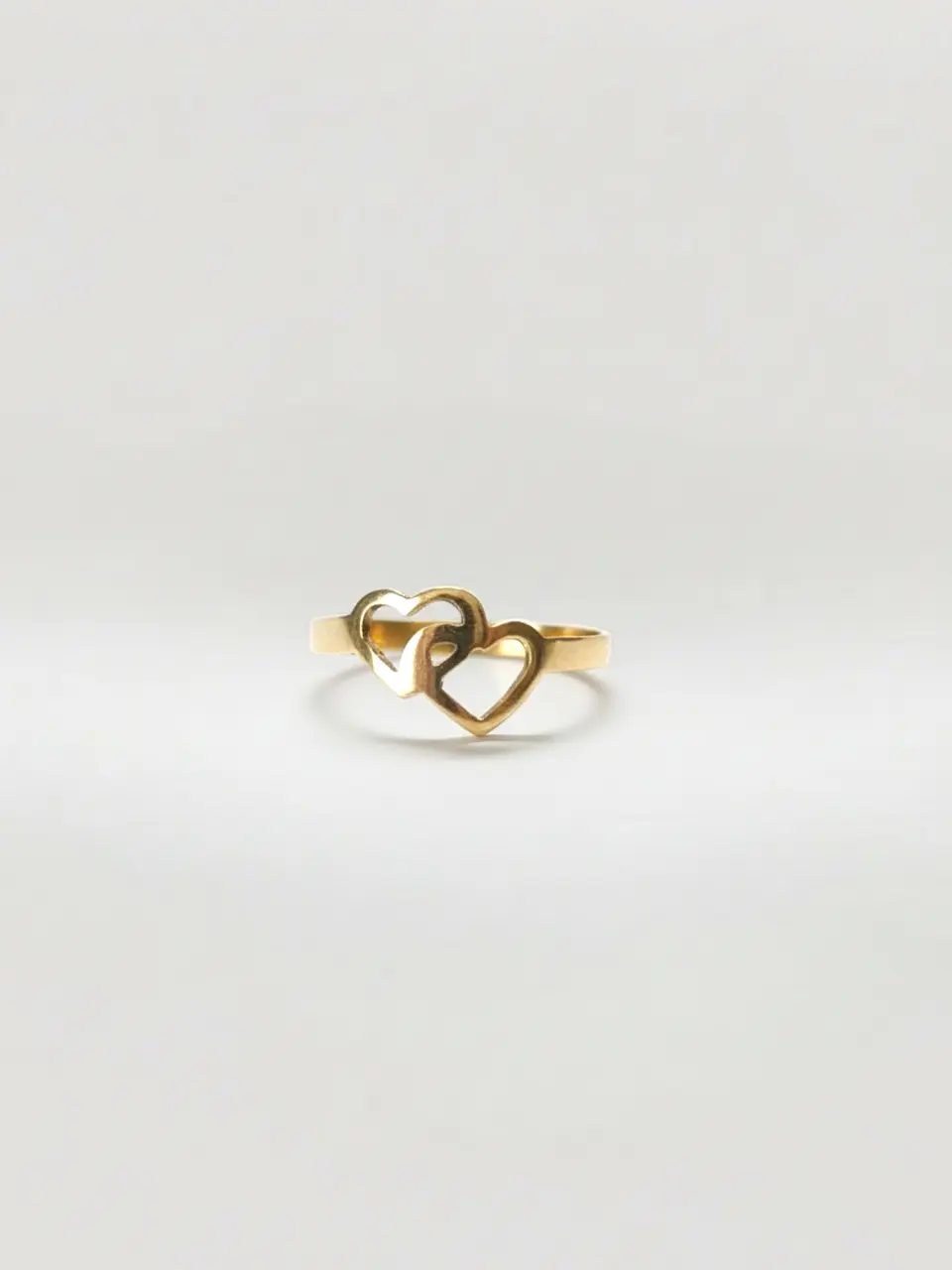 Anillo Unión de Corazones Delicados Oro 18k 2