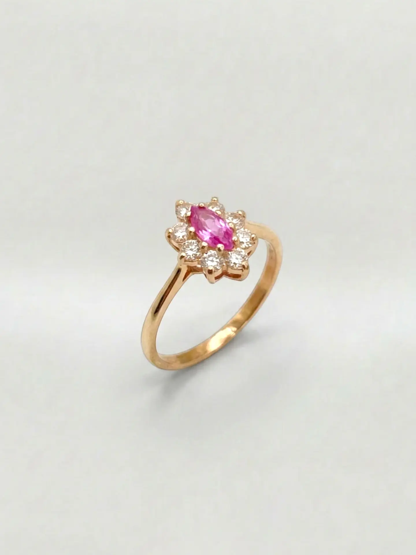 Anillo Lady Sofisticada Rosa de Francia Oro 18k 3