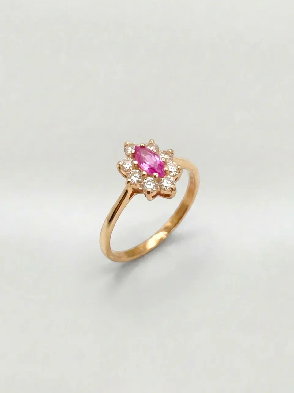 Anillo Lady Sofisticada Rosa de Francia Oro 18k 3
