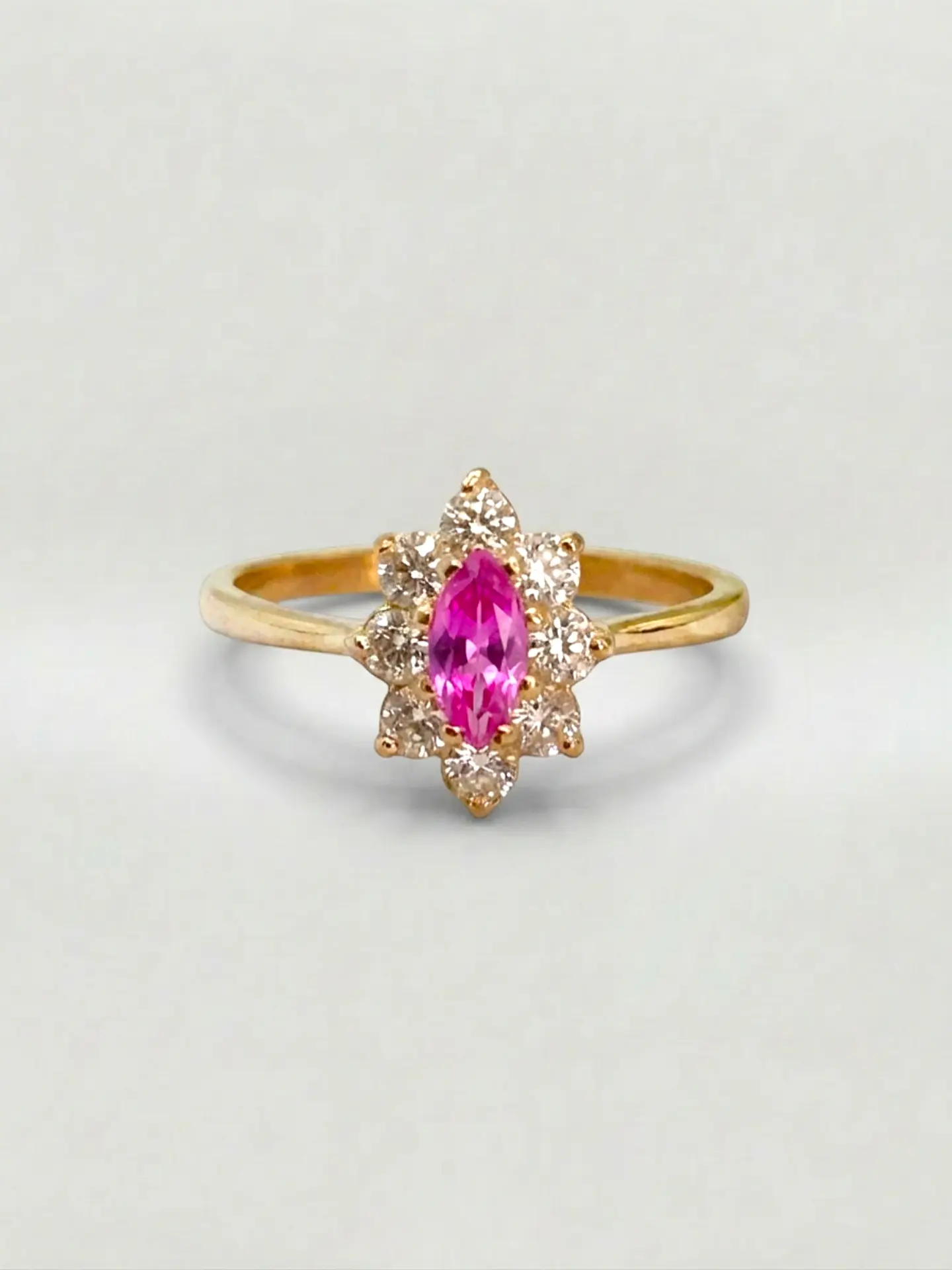 Anillo Lady Sofisticada Rosa de Francia Oro 18k 1