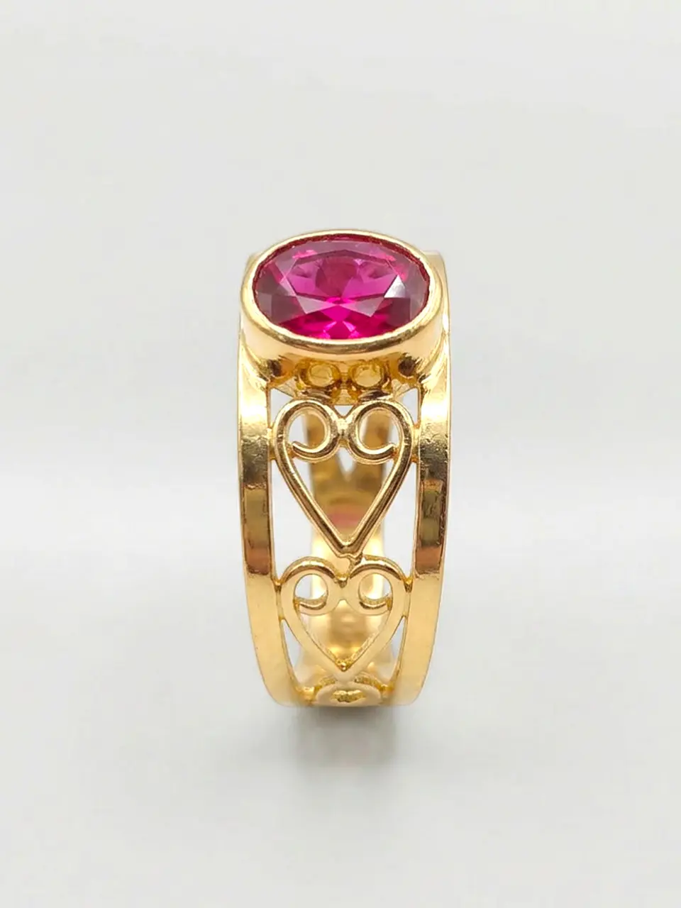 Anillo Olimpo Majestuoso de Rubí Oro 18k 2