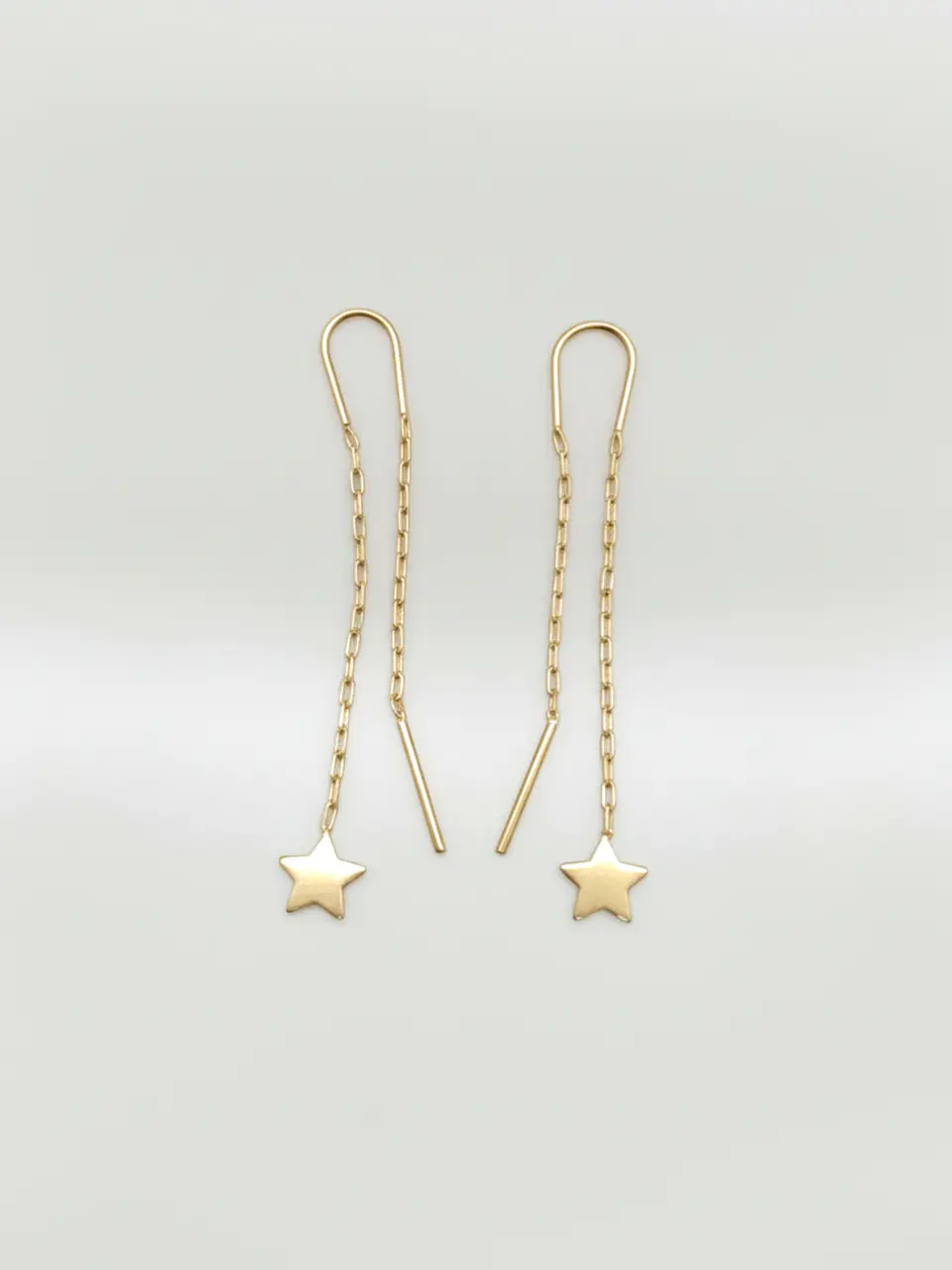Aros Cadena con Estrella Fugaz Oro 18k 1