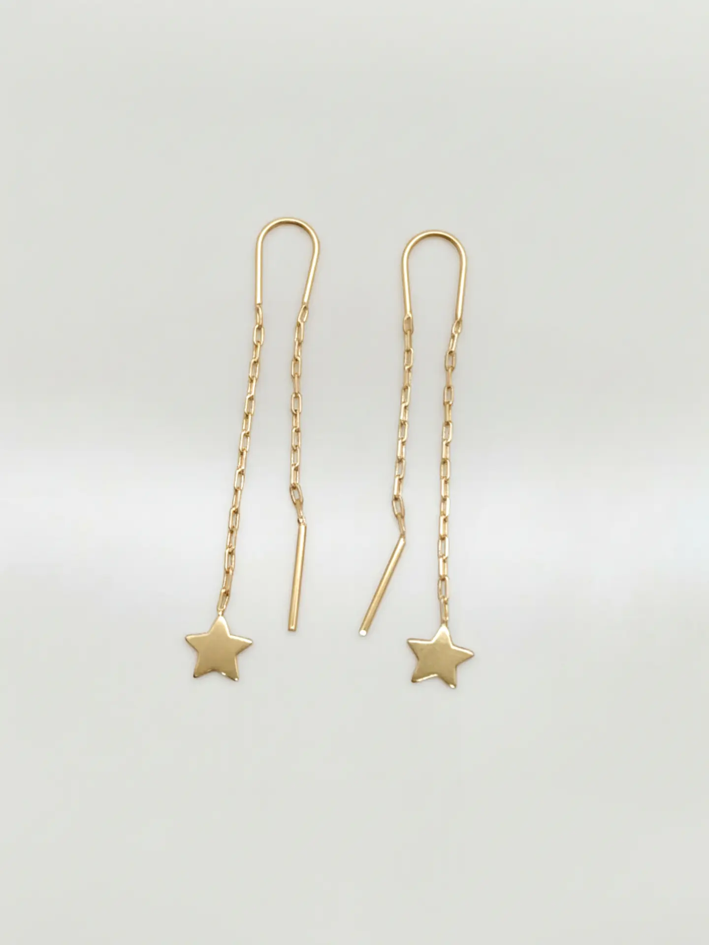 Aros Cadena con Estrella Fugaz Oro 18k 2