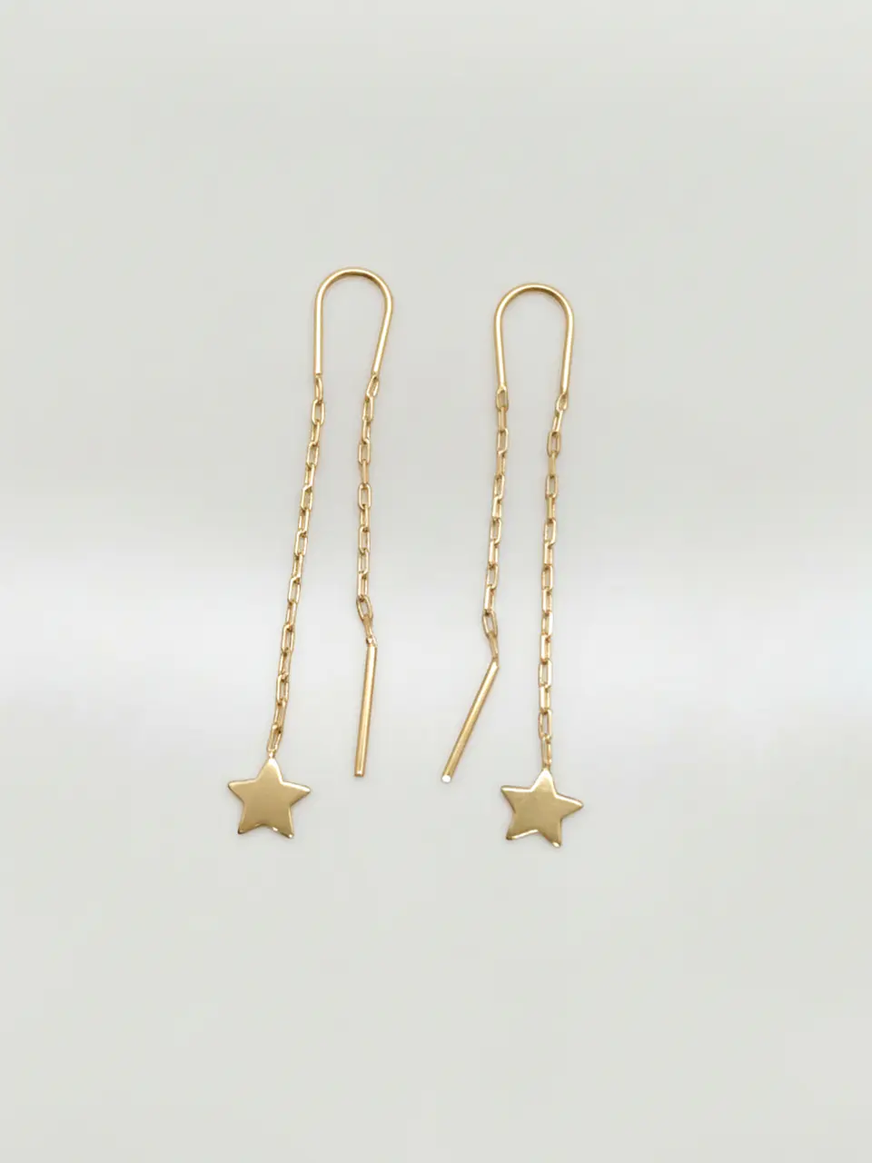 Aros Cadena con Estrella Fugaz Oro 18k 2