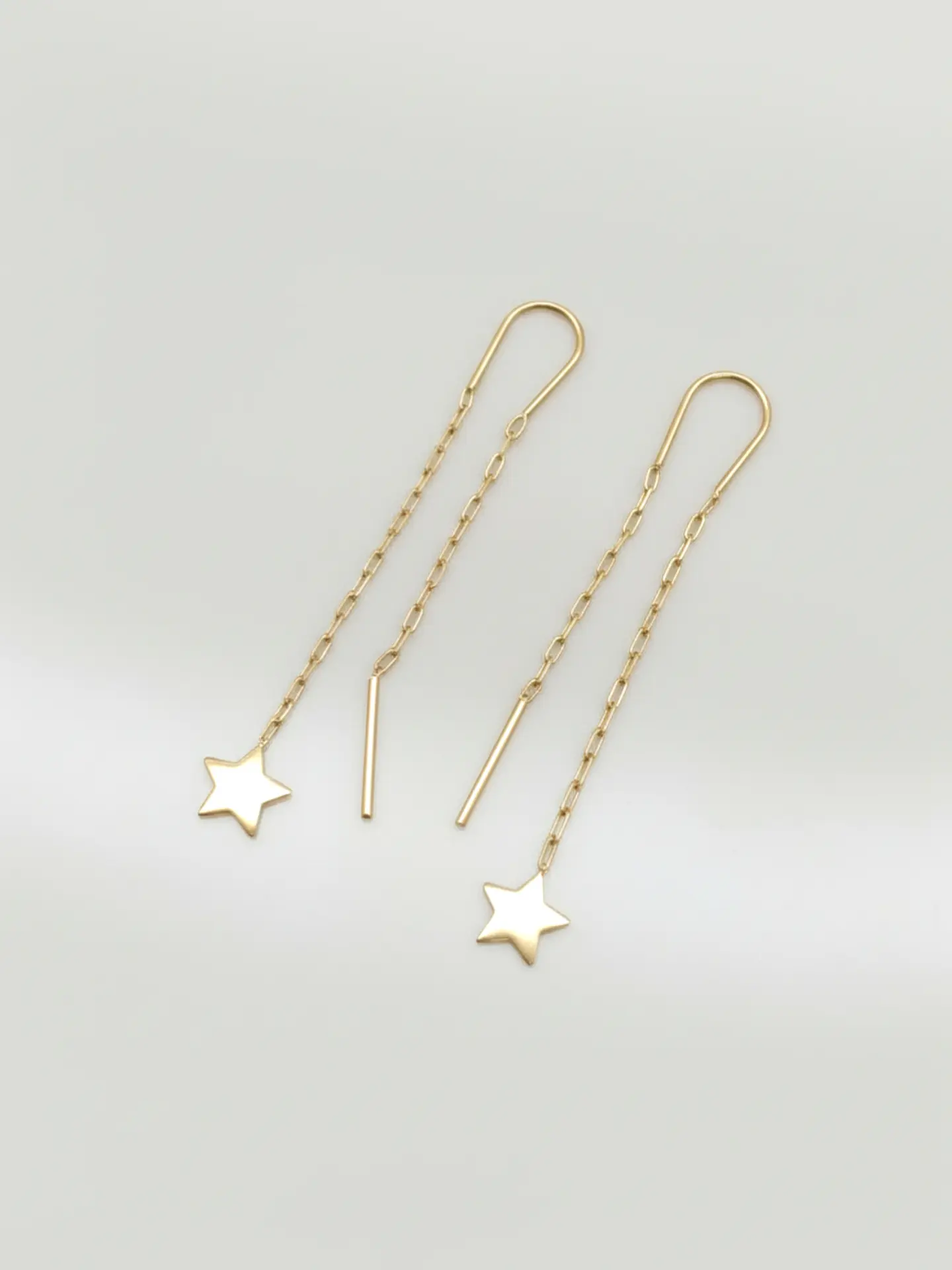 Aros Cadena con Estrella Fugaz Oro 18k 3