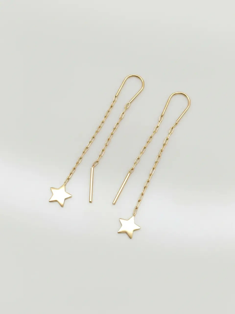 Aros Cadena con Estrella Fugaz Oro 18k 3