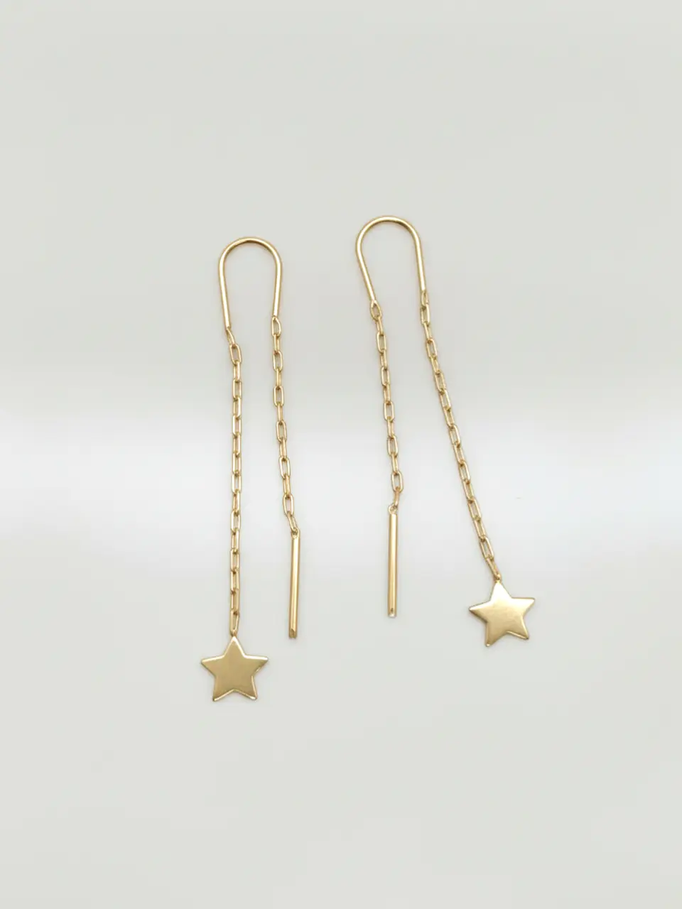 Aros Cadena con Estrella Fugaz Oro 18k 4