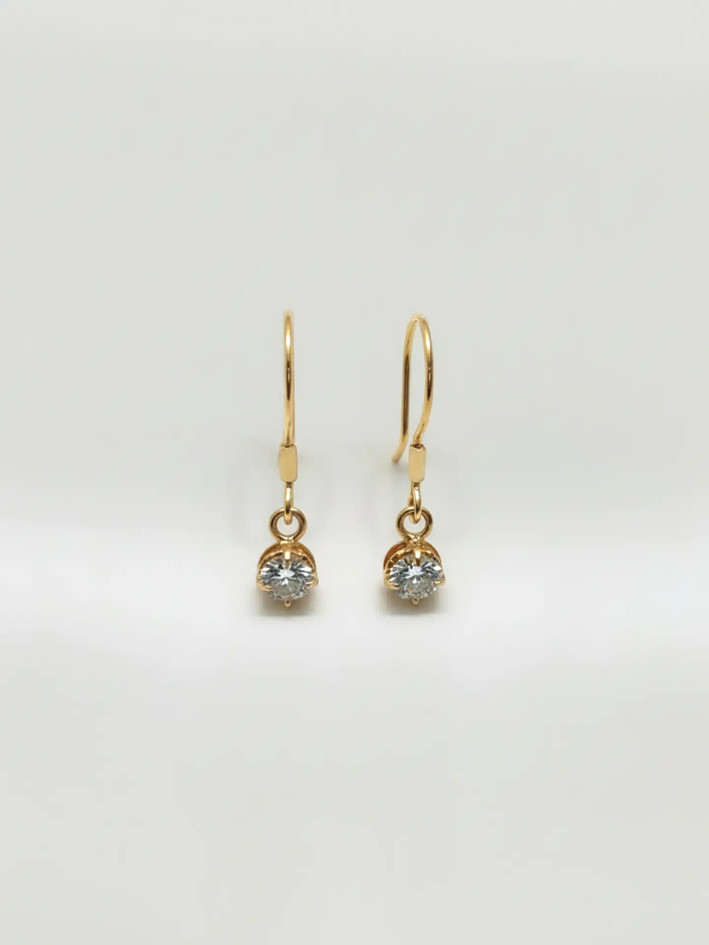 Aros Chatón Danza de Brillo Circón Colgante Oro 18k 2