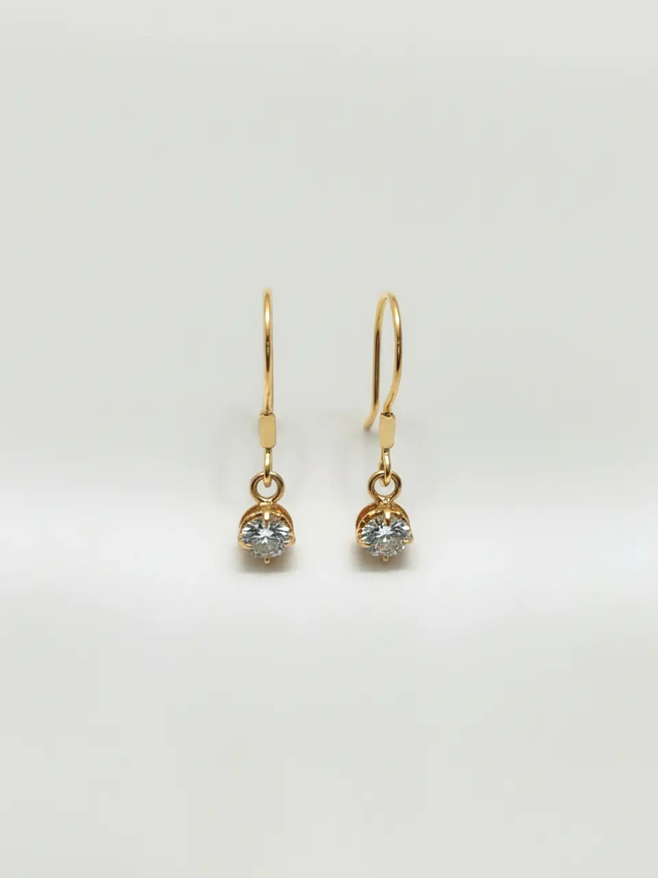 Aros Chatón Danza de Brillo Circón Colgante Oro 18k 2