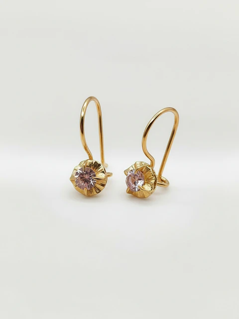 Aros Chatón Rosa de Francia de Gala Oro 18k