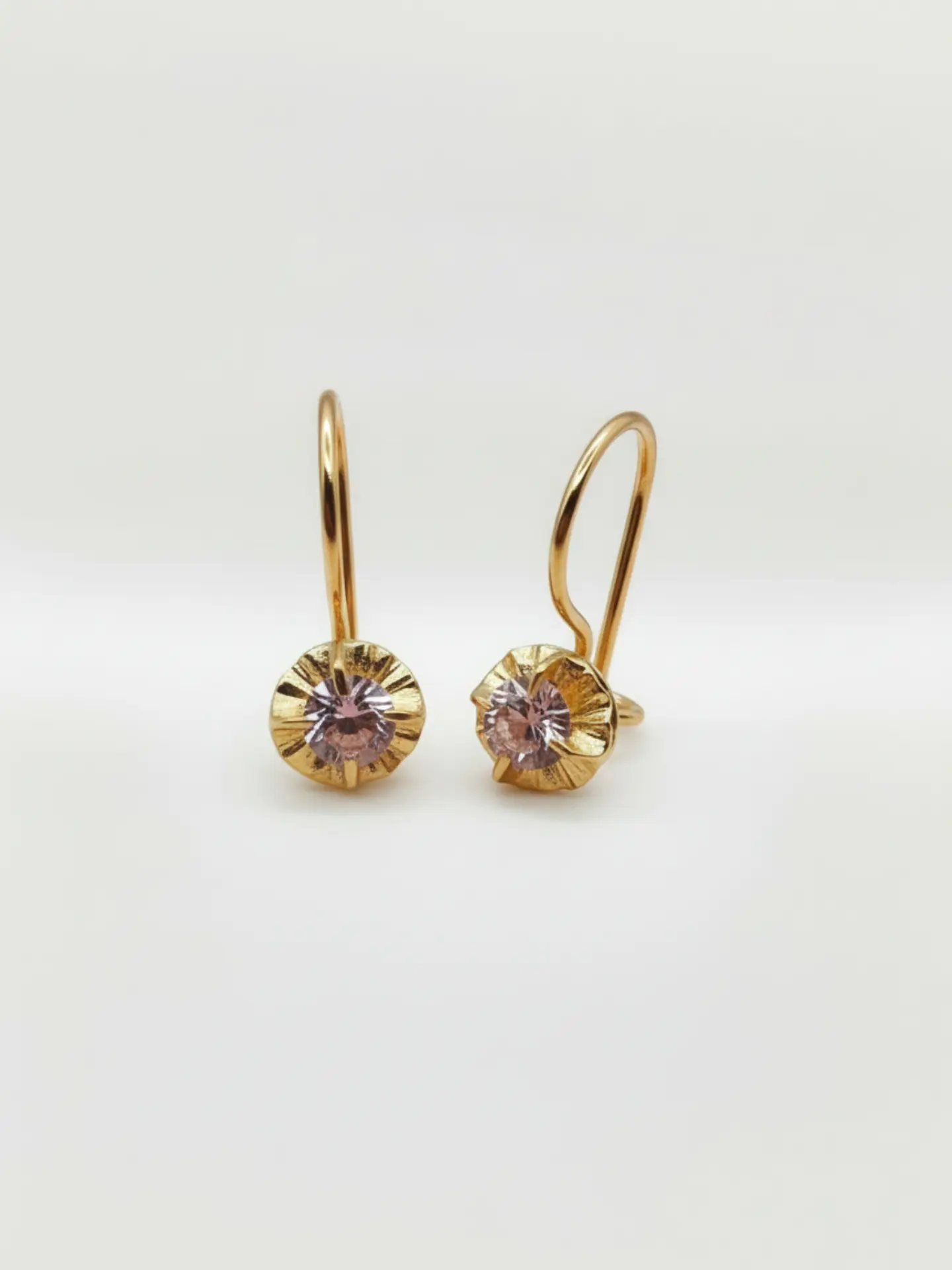 Aros Chatón Rosa de Francia de Gala Oro 18k 3