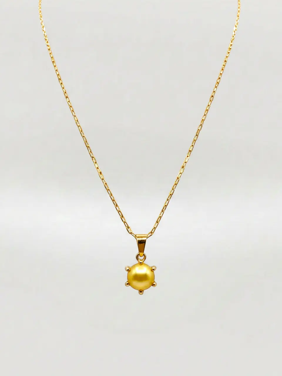 Cadena Perla Cultivada Mediano de Gala Oro 18k 1