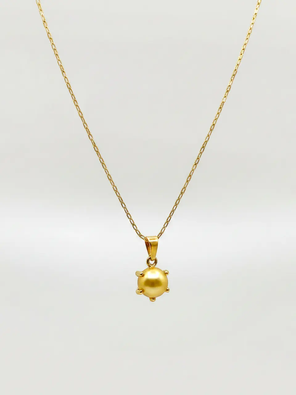 Cadena Perla Cultivada Mediano de Gala Oro 18k 3