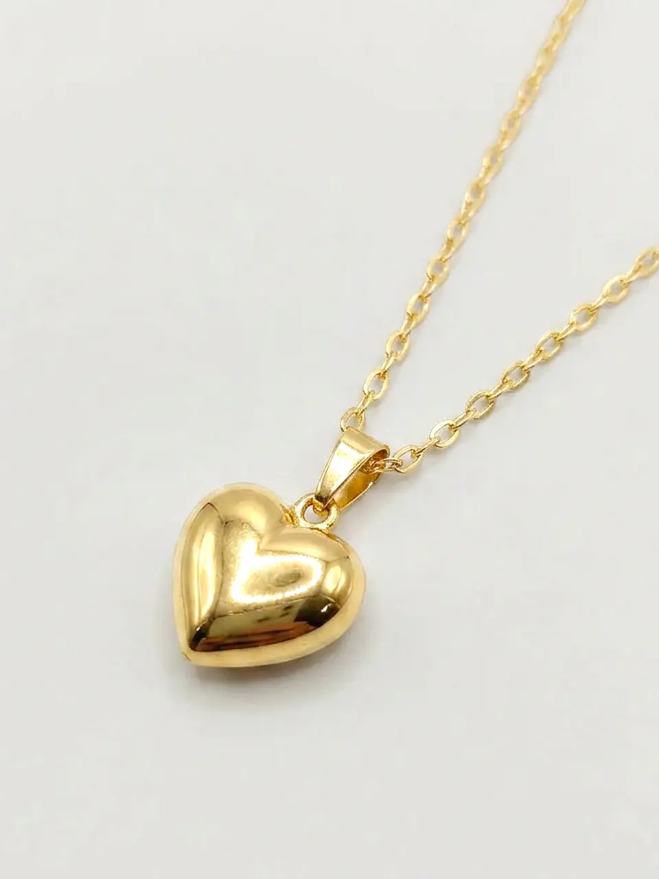 Cadena Corazón en Relieve Majestuoso Oro 18k 4