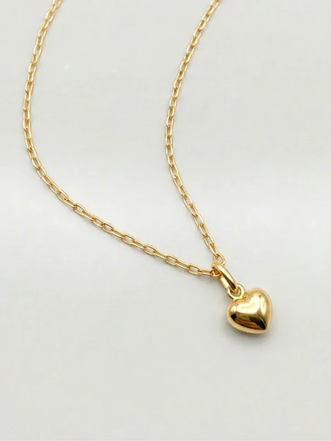 Cadena Corazón en Relieve Esencia Oro 18k