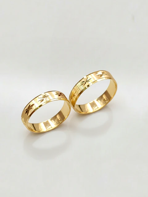 Argollas Destellos de Estrella 4 mm Oro 18k