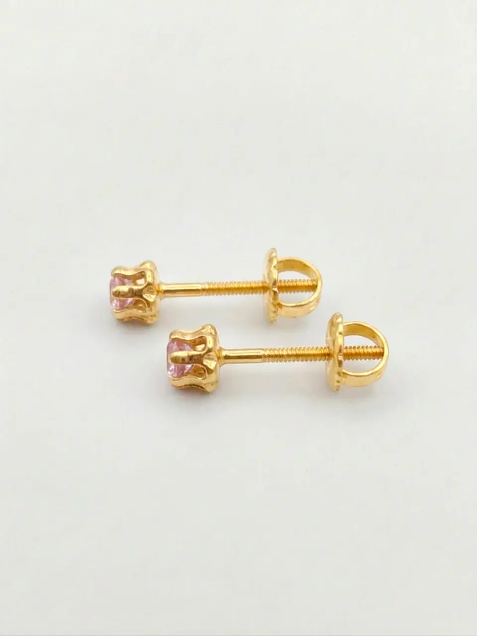 Aros Chatón Italiano Rosa de Francia Chico Oro 18k 3