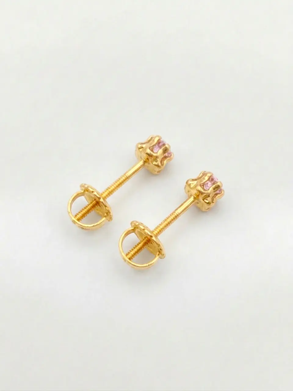 Aros Chatón Italiano Rosa de Francia Chico Oro 18k 5