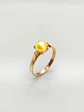 Anillo Pistilo Perla Cultivada Natural Mediano Oro 18k - Miniatura 1