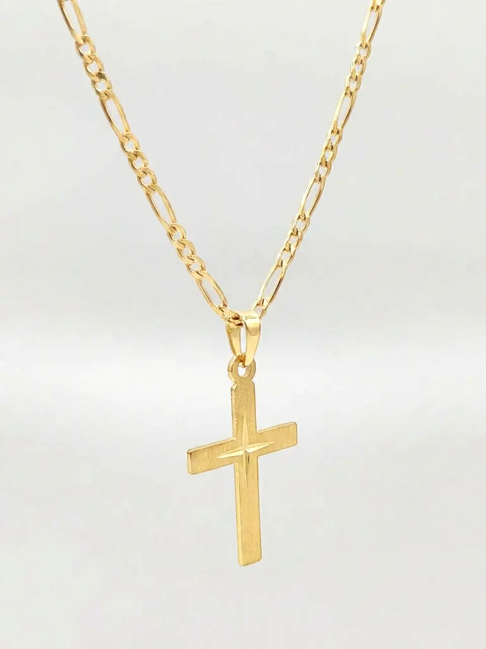 Cadena Cartier Cruz Satín Elegance Oro 18k 2