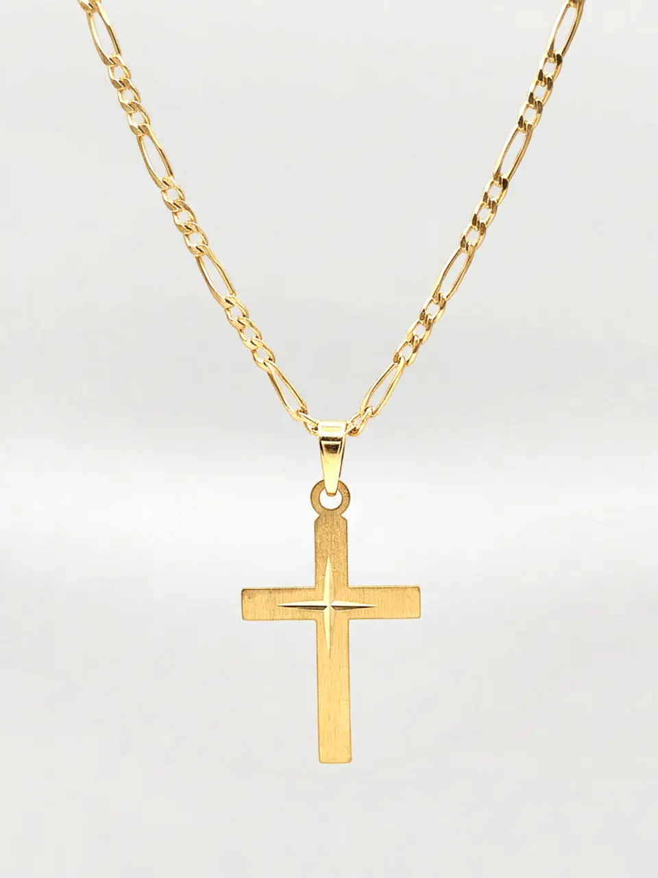 Cadena Cartier Cruz Satín Elegance Oro 18k 5