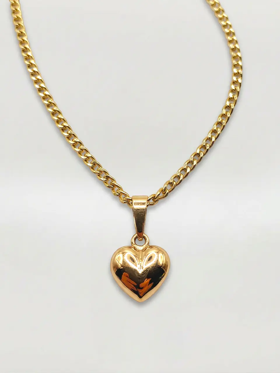 Cadena Grumete Corazón Imperial Oro 18k 2