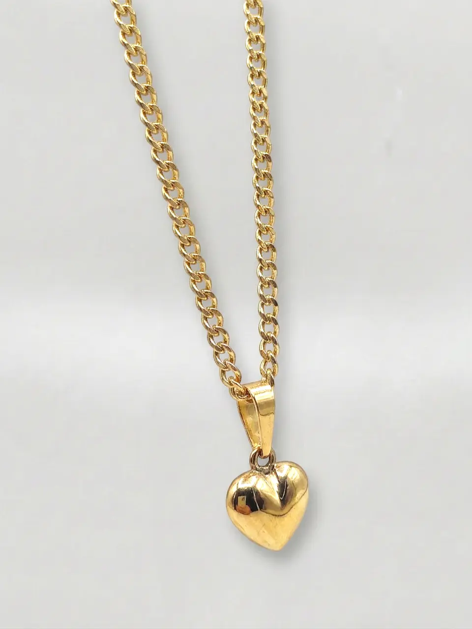 Cadena Grumete Corazón Imperial Oro 18k 3