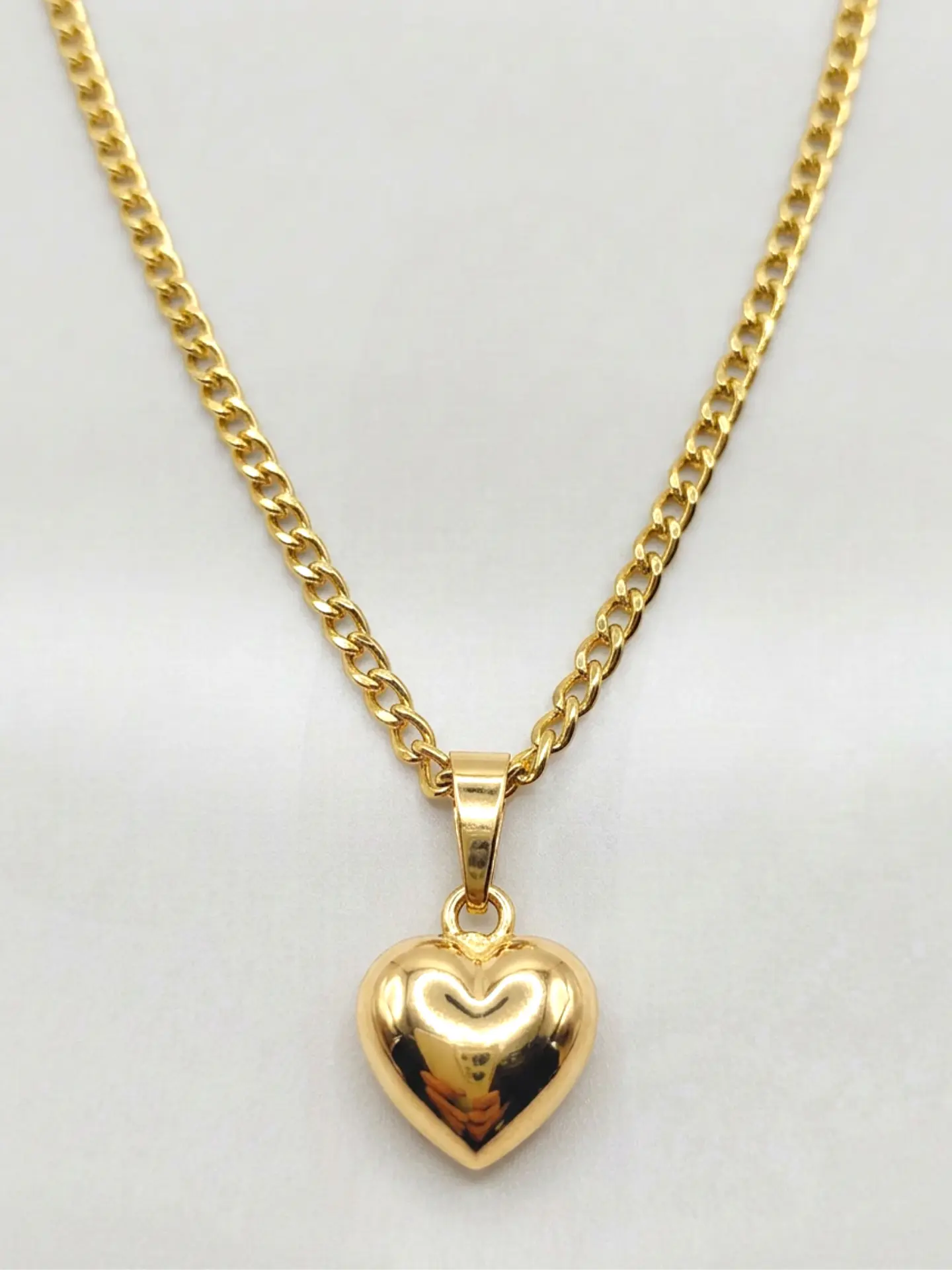 Cadena Grumete Corazón Imperial Oro 18k 4