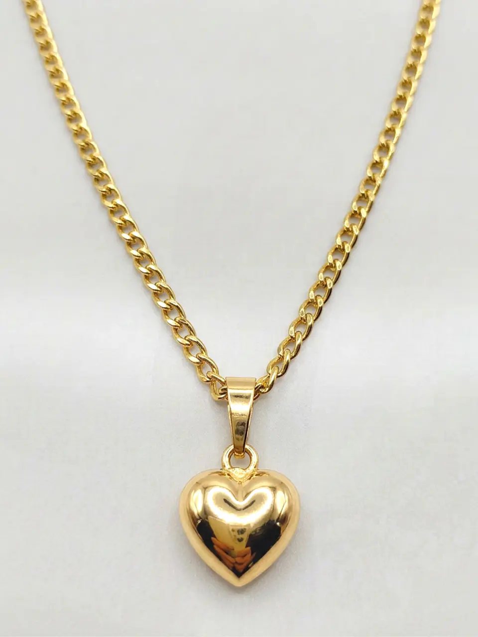Cadena Grumete Corazón Imperial Oro 18k 4