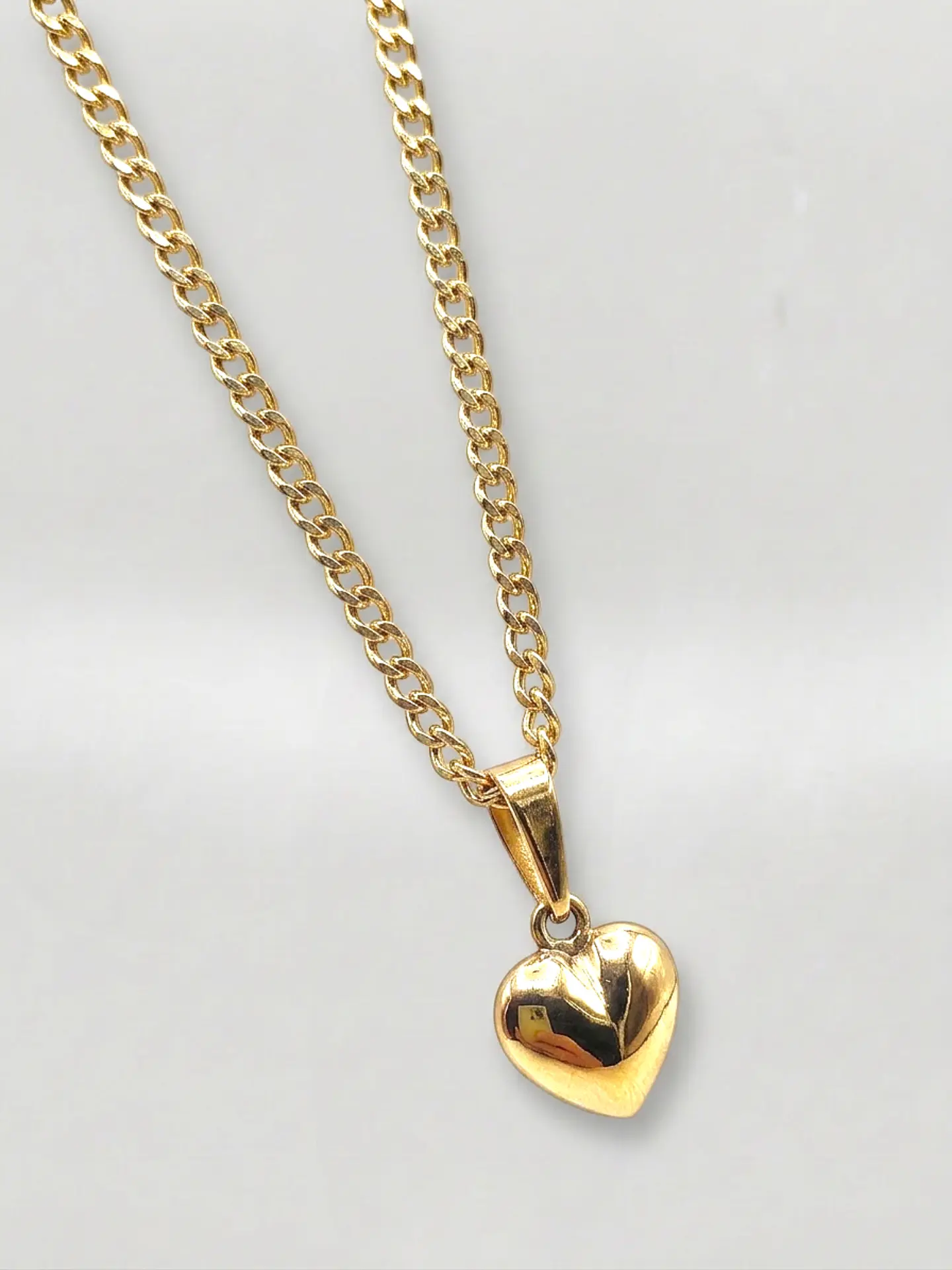 Cadena Grumete Corazón Imperial Oro 18k 6