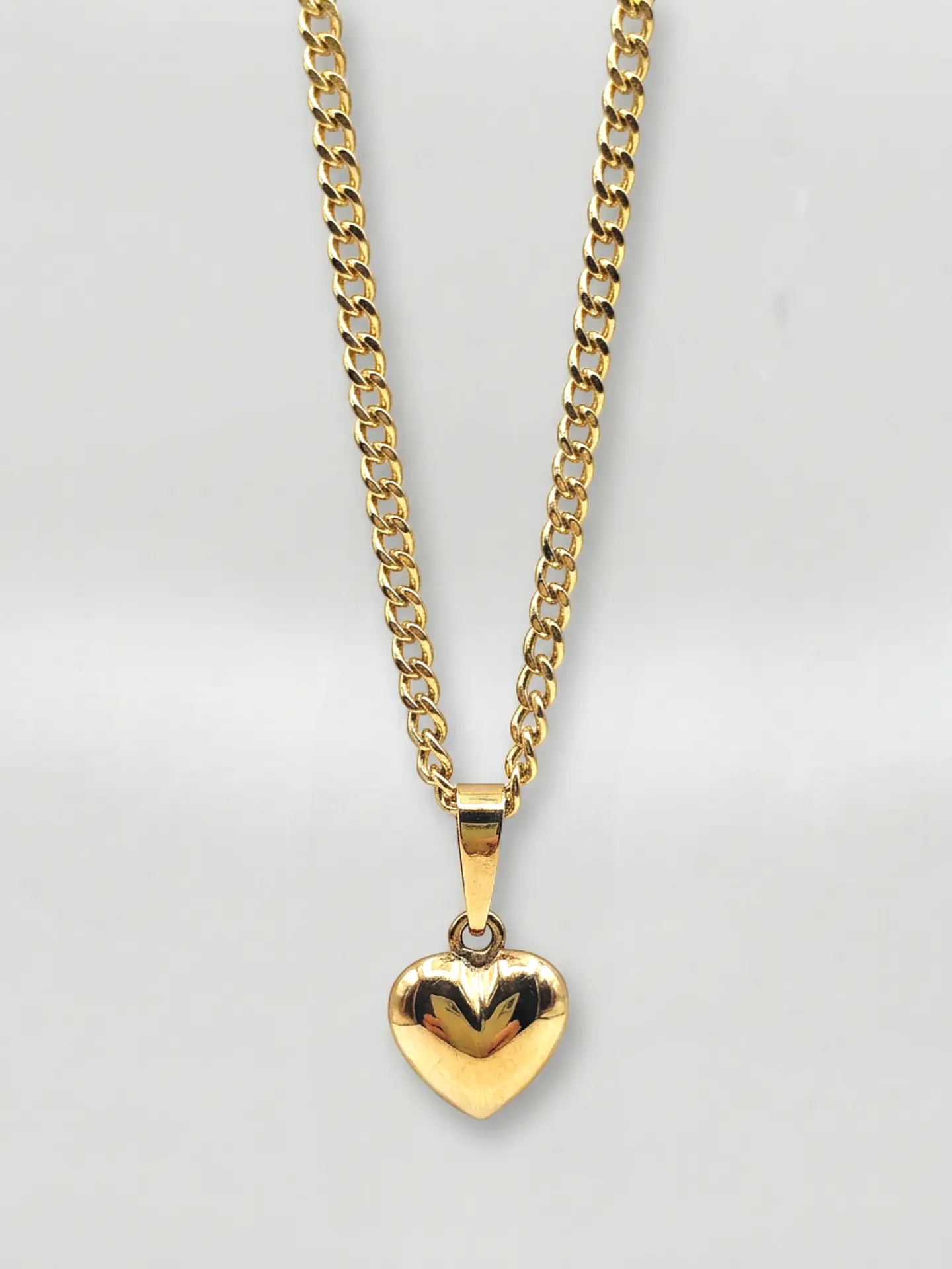 Cadena Grumete Corazón Imperial Oro 18k 7