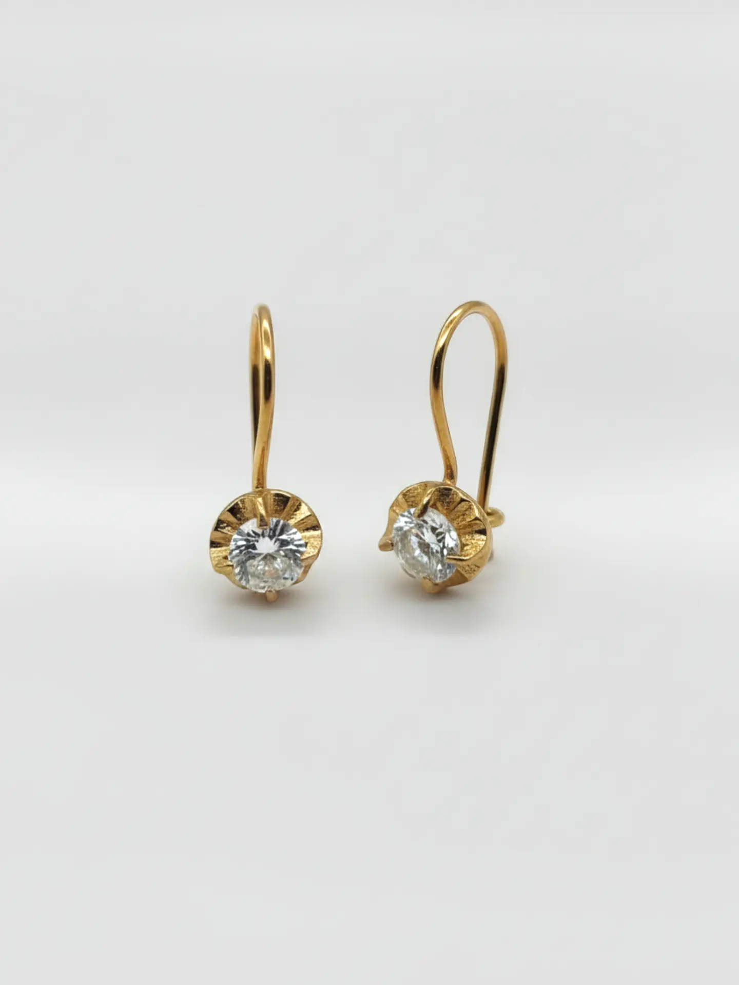 Aros Chatón Fulgor de Circón Oro 18k 1