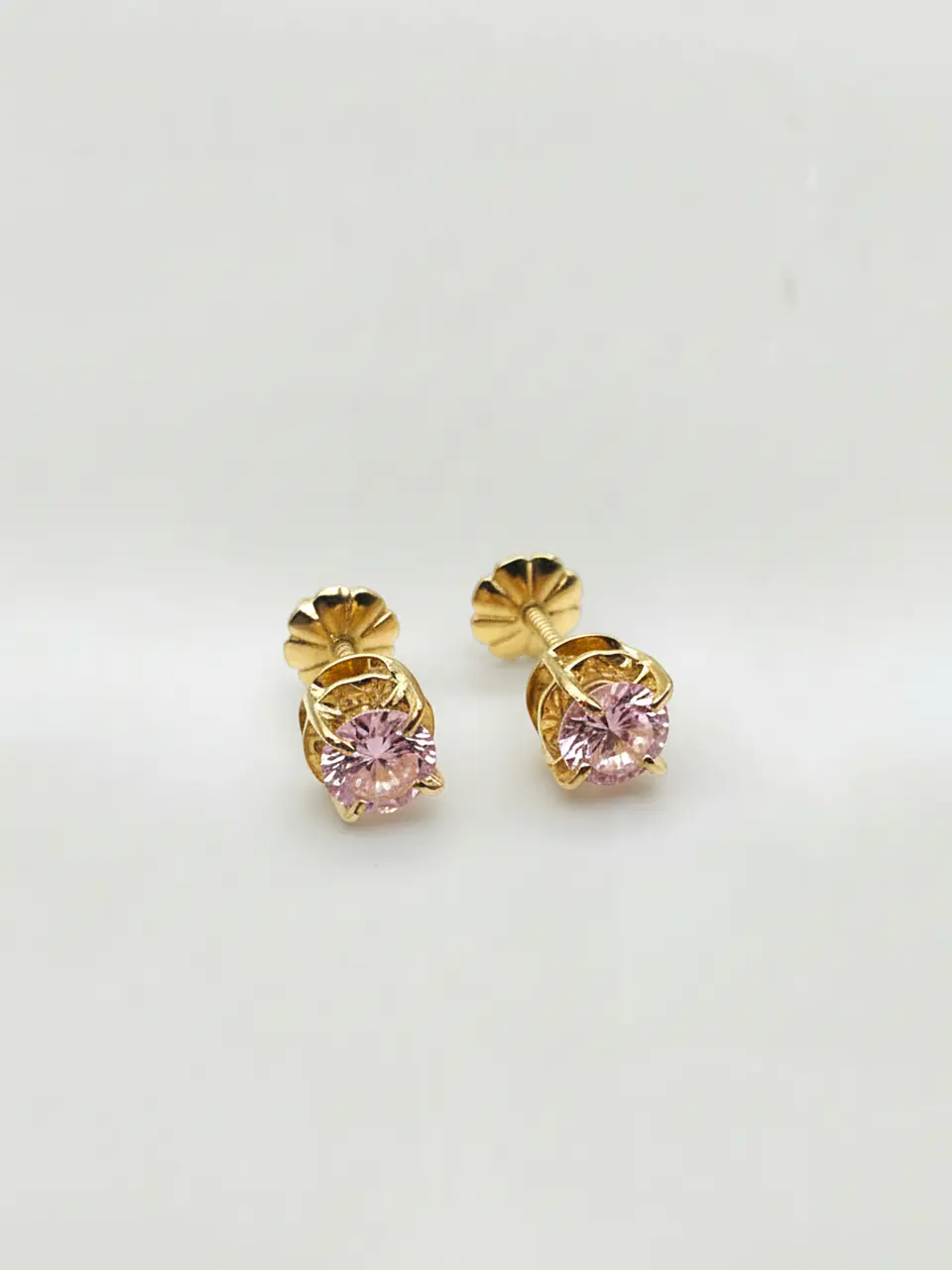 Aros Chatón Rosa de Francia Mística Mediano Oro 18k 2