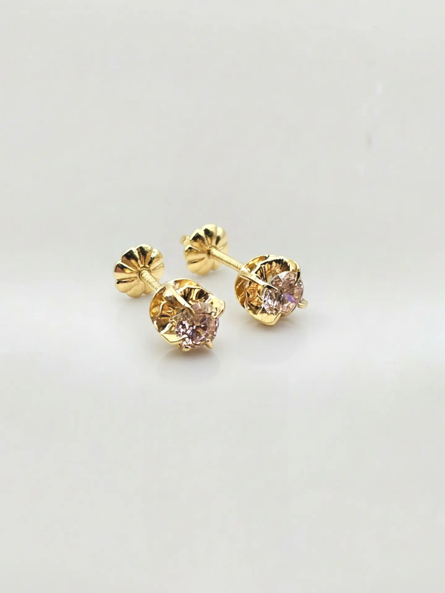 Aros Chatón Rosa de Francia Mística Mediano Oro 18k 3