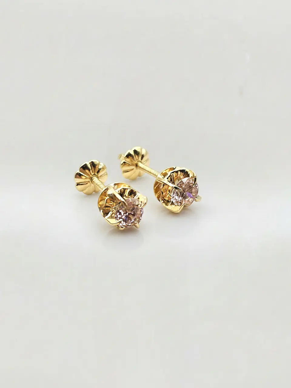 Aros Chatón Rosa de Francia Mística Mediano Oro 18k 3