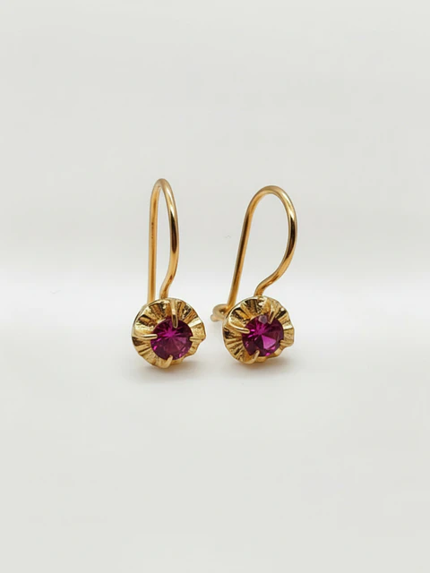 Aros Chatón Pasión de Rubí Oro 18k