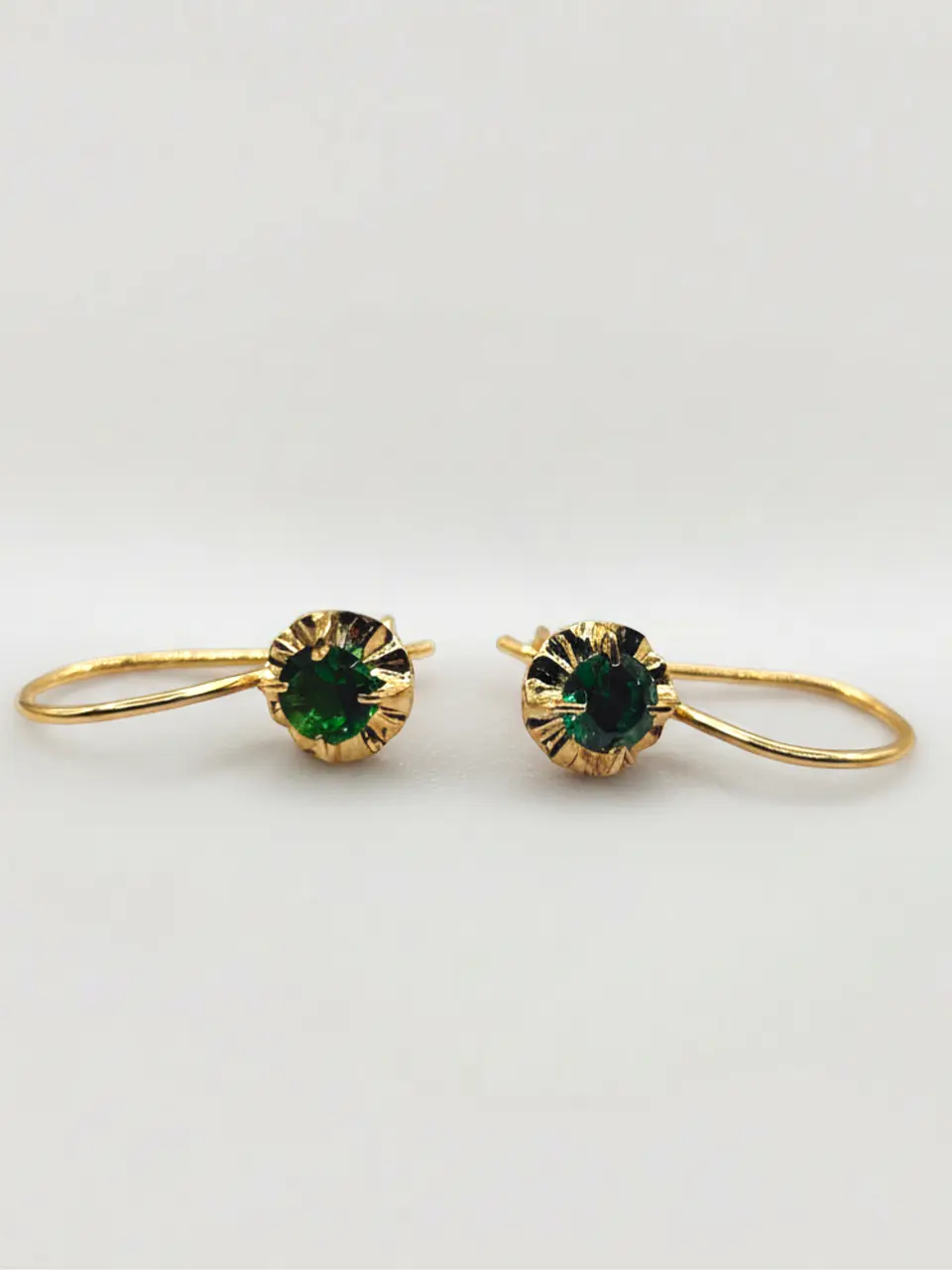 Aros Chatón Jardín de Esmeralda Oro 18k 3