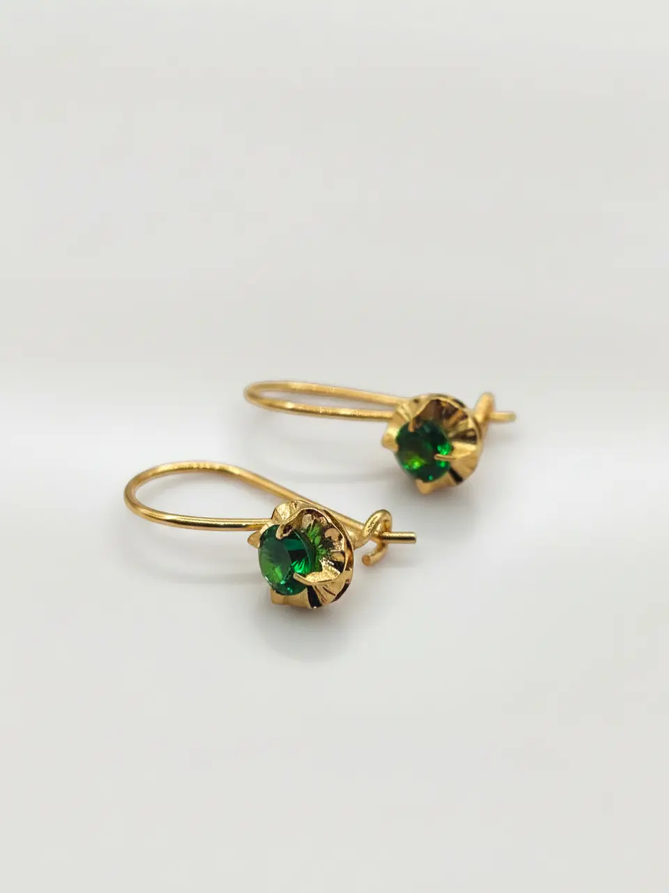 Aros Chatón Jardín de Esmeralda Oro 18k 5