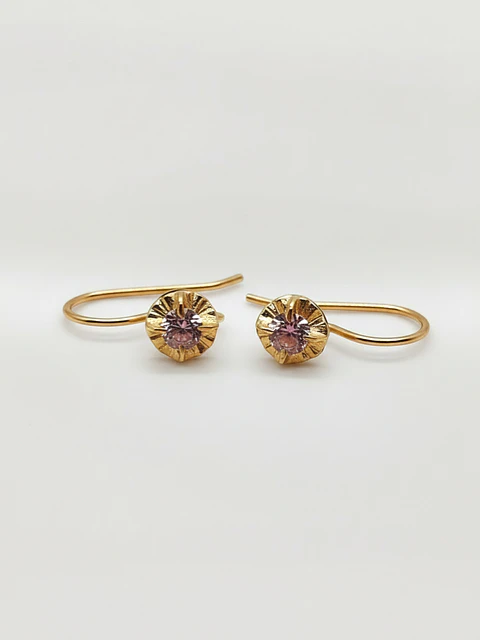 Aros Chatón Mística Rosa de Francia Oro 18k